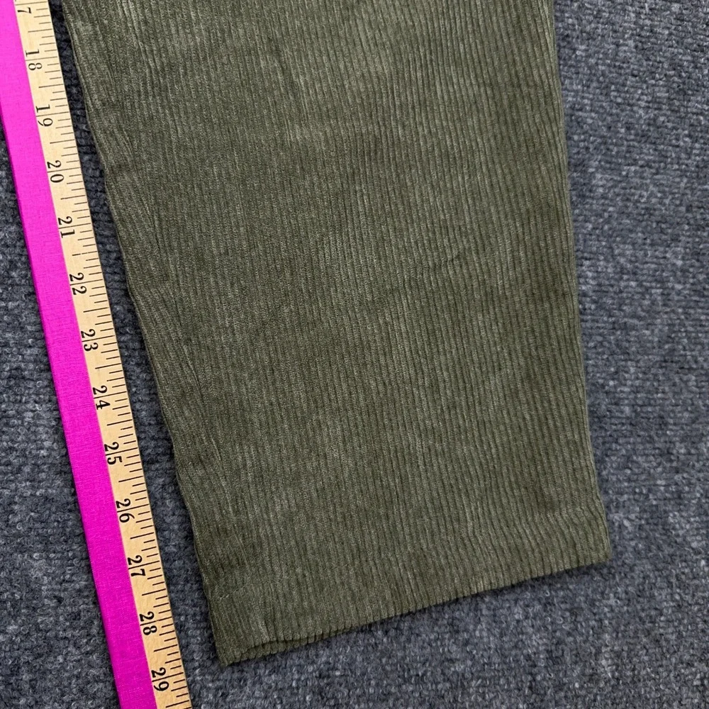Madewell Corduroy High-Rise Tapered Pant 4 Distant Surplus Olive Green Pleated